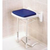 AKW 2000 Series Compact Fold-up Seat w/ Pad - Blue